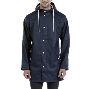 TRETORN Wings RainJacket Unisex sz Large Blue Hooded Waterproof Gorpcore 475563